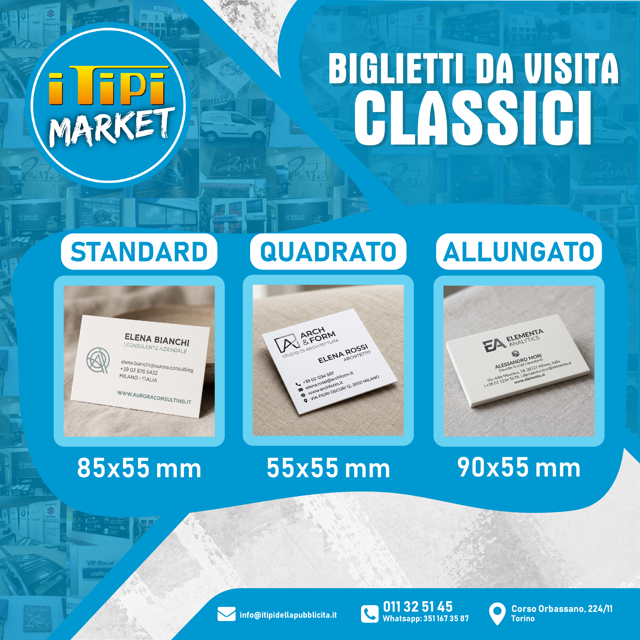 Stampa biglietti da visita su cartoncino 350 g